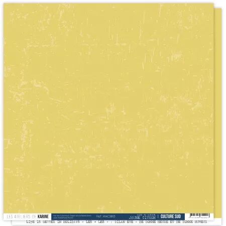 Papier Back to Basics - Culture sud - Jaune Citron