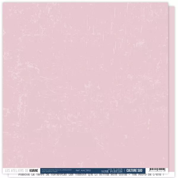 Papier Back to Basics - Culture sud - Rose Passion