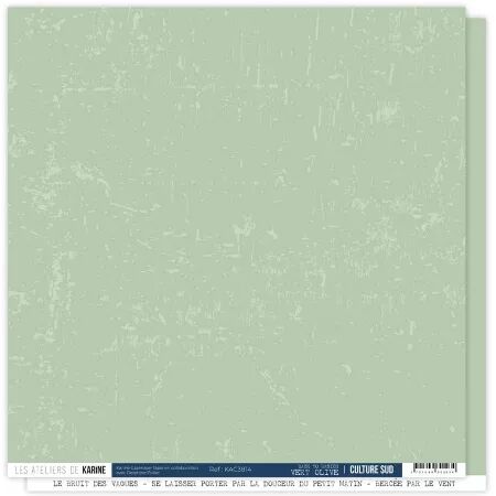Papier Back to Basics - Culture sud - Vert Olive