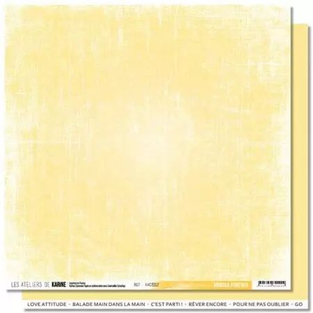 Papier Back to Basics - Mimosa Forever - Jaune mimosa