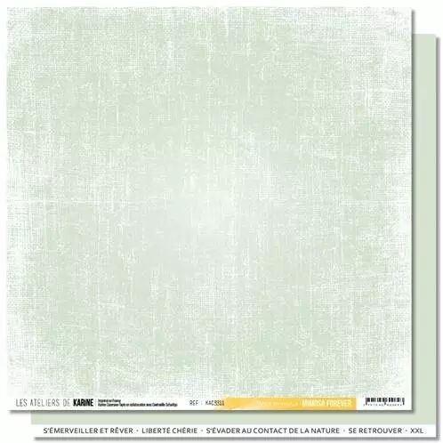 Papier Back to Basics - Mimosa Forever - Vert mimosa