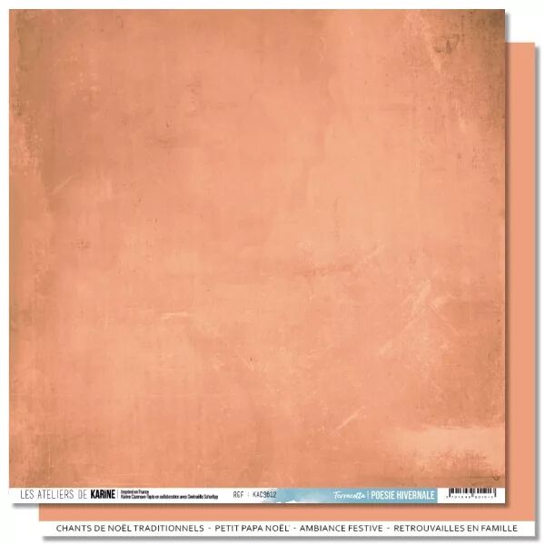 Papier Back to Basics - Po�sie Hivernale - Terracotta