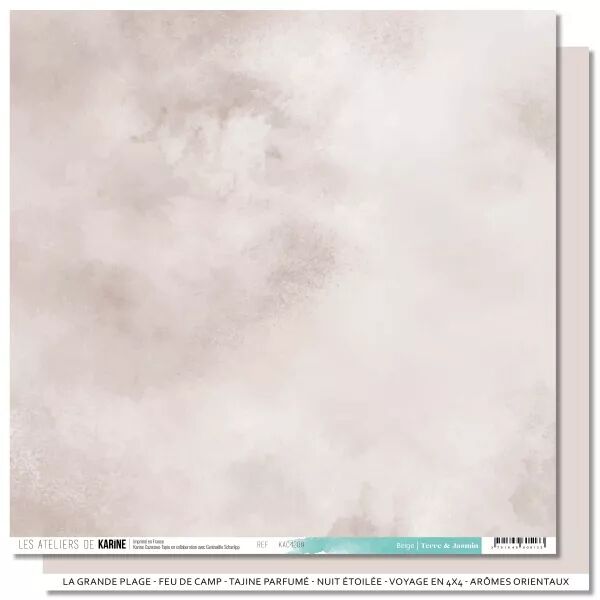 Papier Back to Basics - Terre & Jasmin Beige - Les Ateliers de Karine