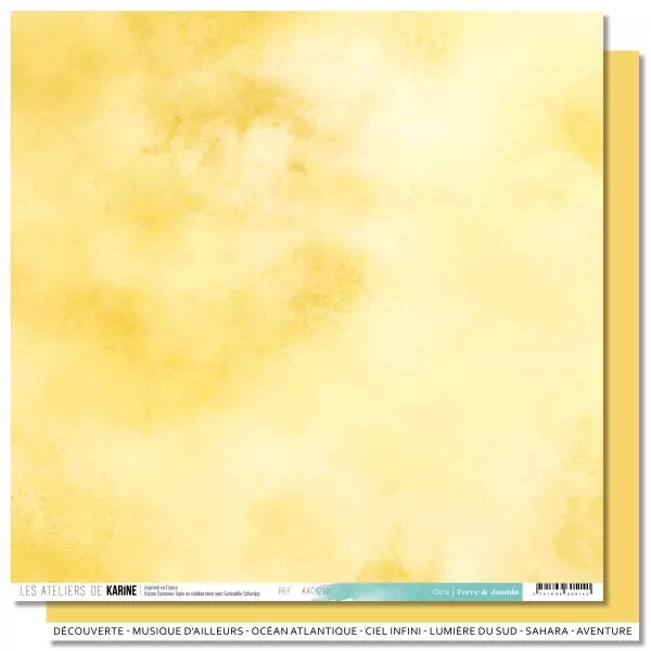 Papier Back to Basics - Terre & Jasmin Ocre - Les Ateliers de Karine