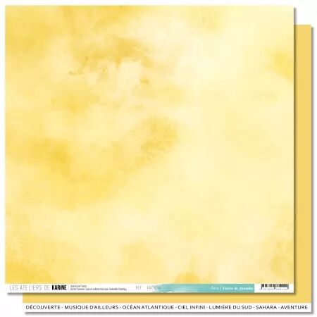 Papier Back to Basics - Terre & Jasmin Ocre - Les Ateliers de Karine