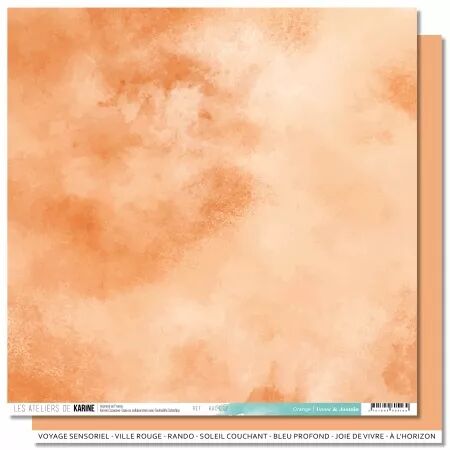 Papier Back to Basics - Terre & Jasmin Orange - Les Ateliers de Karine