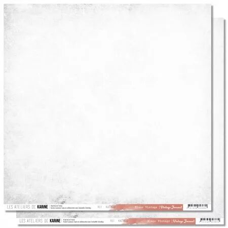 Papier Back to Basics - Vintage Journal - Blanc Vintage - Les Ateliers de Karine