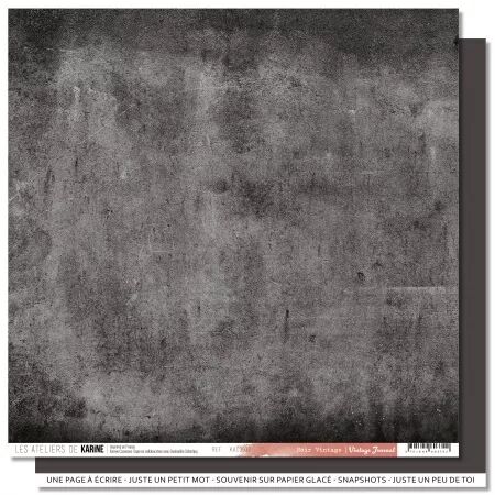 Papier Back to Basics - Vintage Journal - Noir Vintage - Les Ateliers de Karine