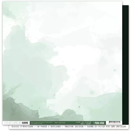 Papier Faux uni Pura vida BTB 11 \ Vert foret\  - Pura Vida - Ateliers de Karine