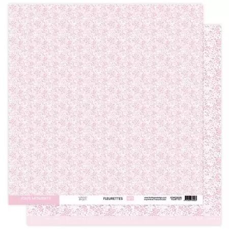 Papier fleurettes - A petits pas - 07 - Rose dragée