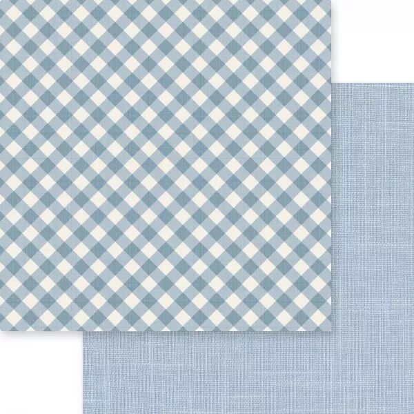 Papier Gingham Love - Vichy - bleu sky