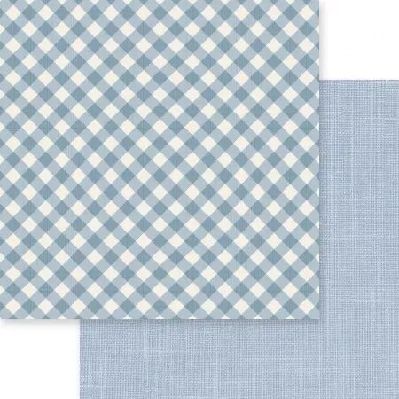 Papier Gingham Love - Vichy - bleu sky