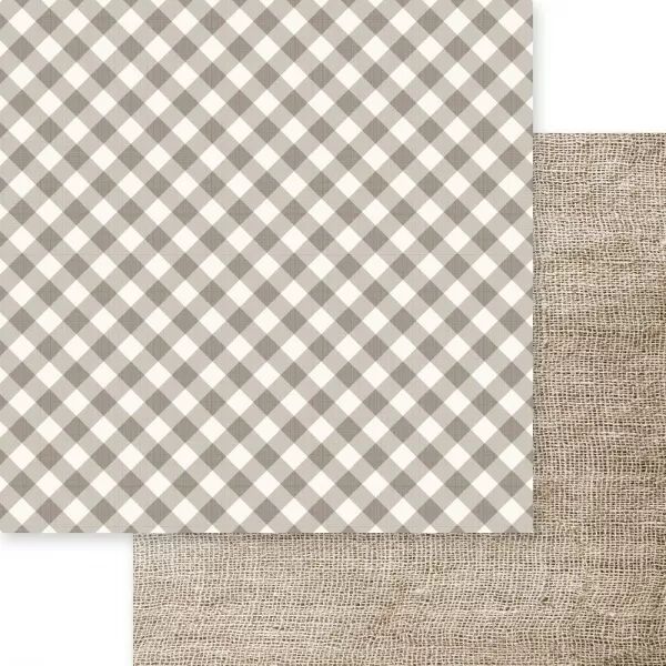 Papier Gingham Love - Vichy - gris natural