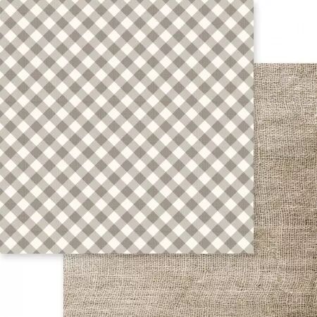 Papier Gingham Love - Vichy - gris natural