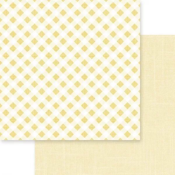Papier Gingham Love - Vichy - jaune