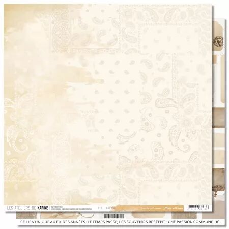 Papier imprim&eacute; - Made with love 3 \'\'Bandana forever\'\' - collection Made with love - Les ateliers de Karine