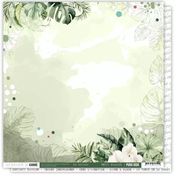 Papier imprim� - Pura Vida 2 \ Petit Paradis\  - Pura Vida - Ateliers de Karine