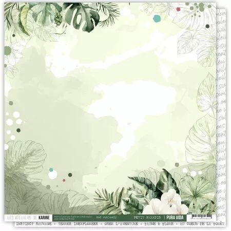 Papier imprim&eacute; - Pura Vida 2 \ Petit Paradis\  - Pura Vida - Ateliers de Karine