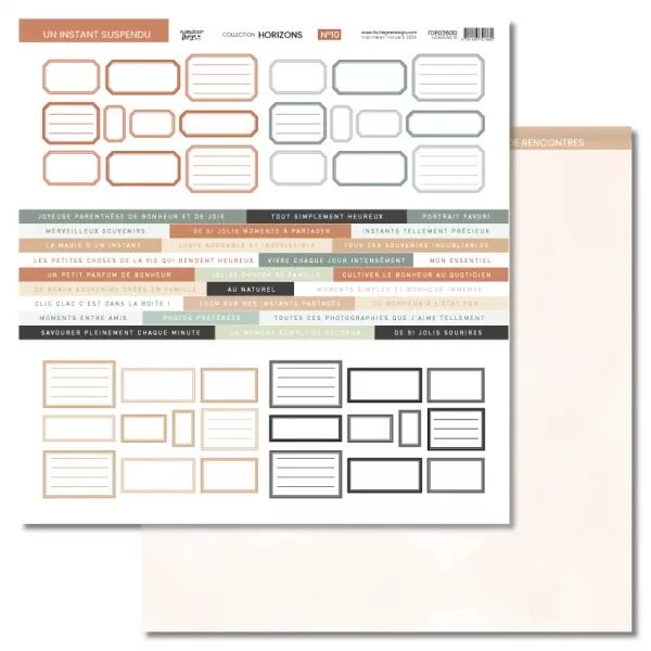 Papier imprim� 10 - Horizons - Floril�ges Design