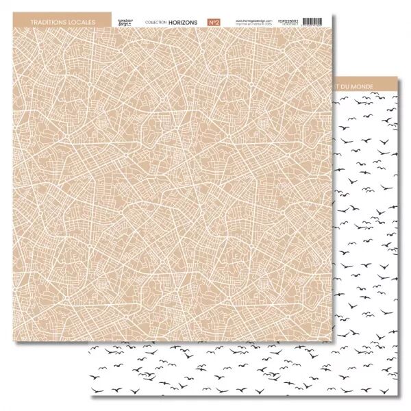 Papier imprim� 2 - Horizons - Floril�ges Design