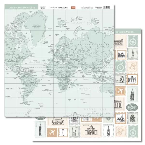 Papier imprim� 4 - Horizons - Floril�ges Design