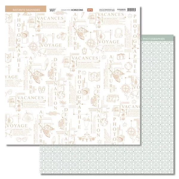 Papier imprim� 5 - Horizons - Floril�ges Design