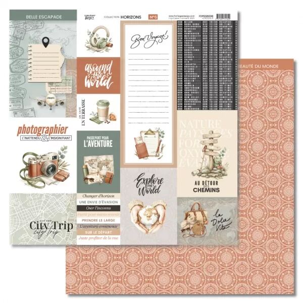 Papier imprim� 6 - Horizons - Floril�ges Design