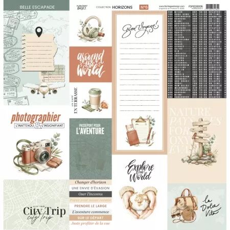 Papier imprim&eacute; 6 - Horizons - Floril&egrave;ges Design