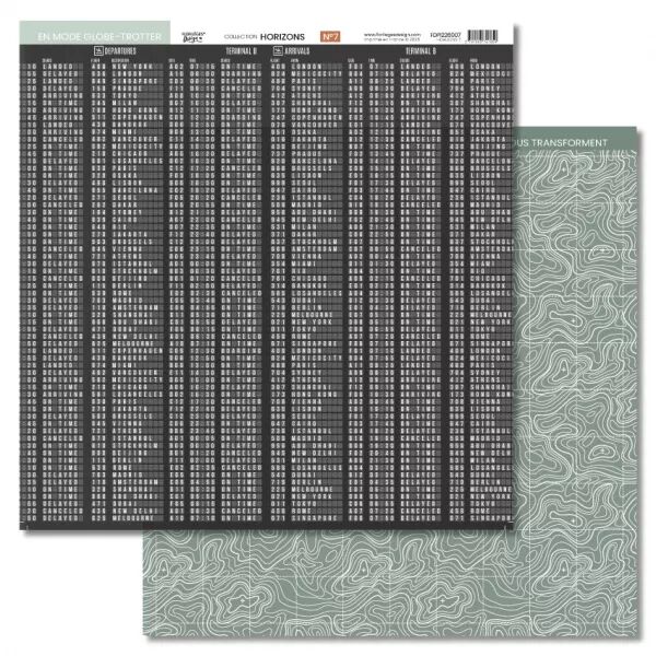 Papier imprim� 7 - Horizons - Floril�ges Design