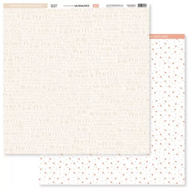 Papier imprim� MURMURES 2 - Floril�ges design