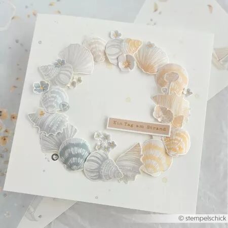 Papier Motif floral en coquillage - Alexandra Renke