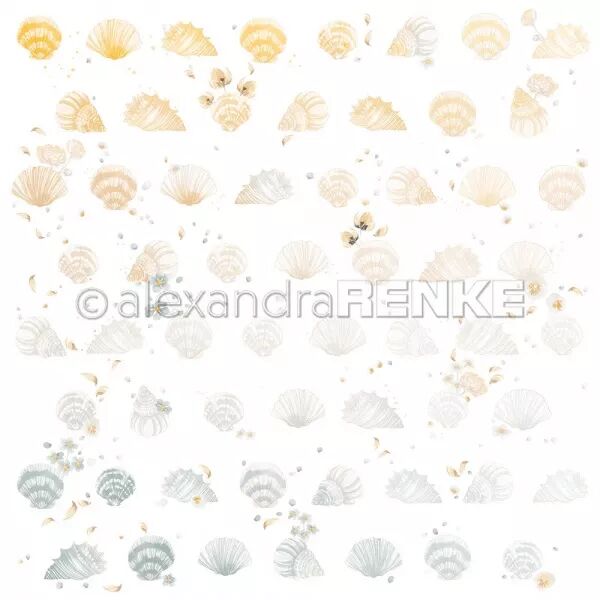 Papier Motif floral en coquillage - Alexandra Renke
