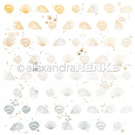 Papier Motif floral en coquillage - Alexandra Renke