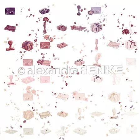 Papier Motifs postaux courrier - Alexandra Renke