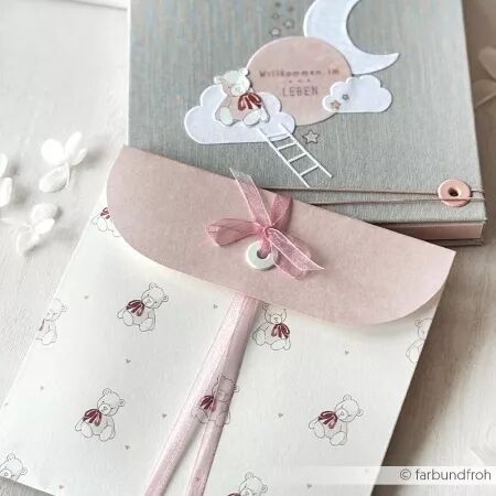Papier Nounours avec n�ud - Alexandra Renke