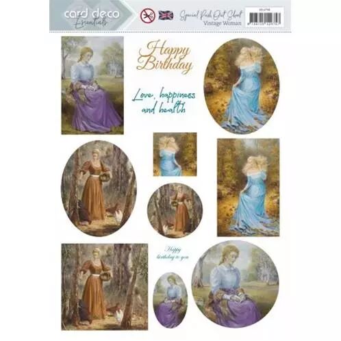Papier pr�d�coup� - Vintage Woman