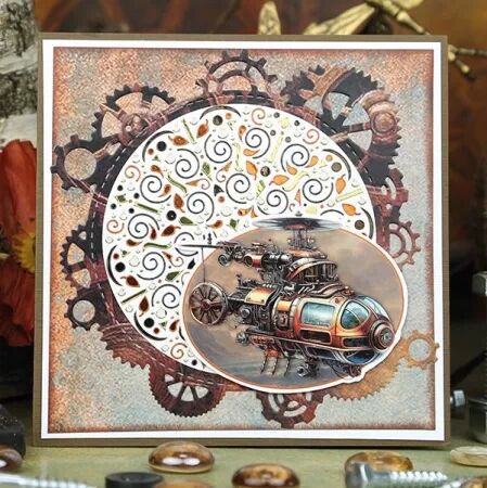 Papier Push out - Berrie\'s Beauties - Steampunk - In The Air - Find-It