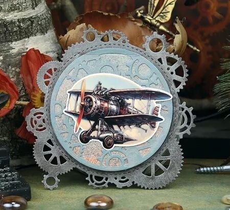 Papier Push out - Berrie\'s Beauties - Steampunk - In The Air - Find-It