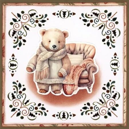 Papier Push out - Cosy Winter - Cosy Bear - Find-It