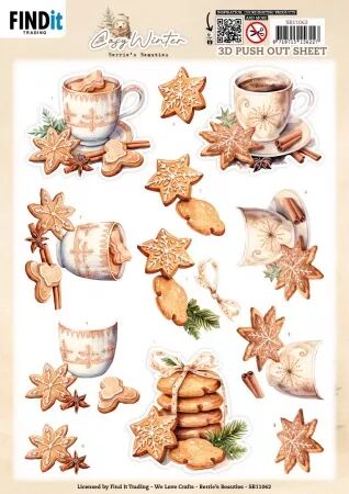 Papier Push out - Cosy Winter - Cosy Cookies - Find-It