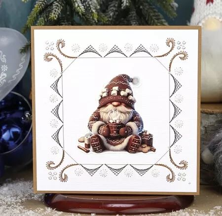 Papier Push out - Gnome Holidays chocolat