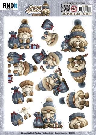 Papier Push out - Gnome Holidays