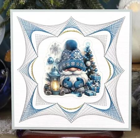 Papier Push out - Gnome Holidays turquoise