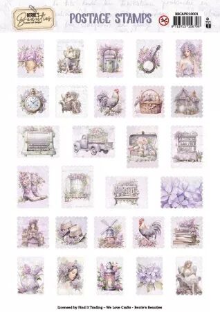 Papier Push out - Postage Stamps - Champêtre 