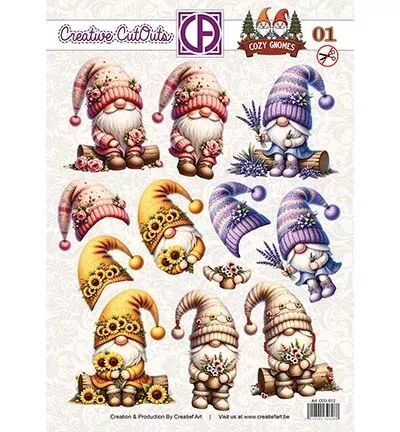 Papier Push out 3D - Cozy Gnomes