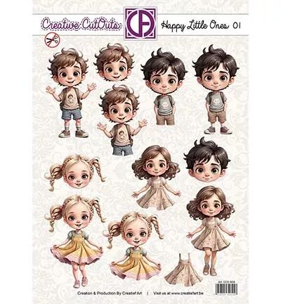 Papier Push out 3D - Happy Little Ones - 01