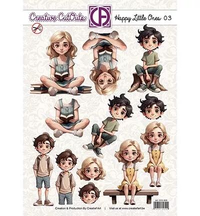 Papier Push out 3D - Happy Little Ones - 03