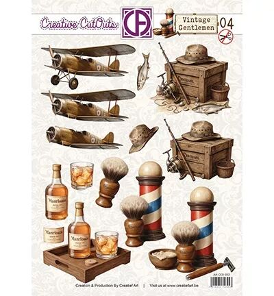 Papier Push out 3D - Vintage Gentlemen 04 - Creatief Art