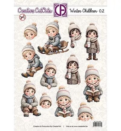 Papier Push out 3D - Winter Children - 02