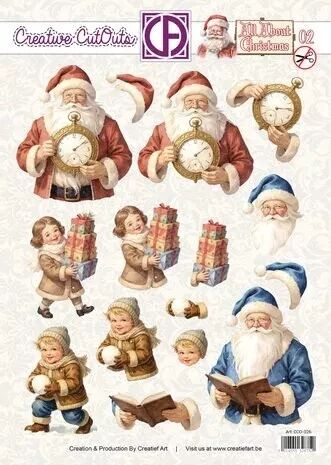 Papier Push out 3D -All About Christmas - P�re No�l - 02